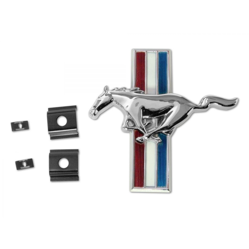 FORD MUSTANG 1966 SHELBY EMBLEME ET CLIPS DE CALANDRE Shelby Grill Emblem and Retainers SCOTT DRAKE S2MS-8202-K