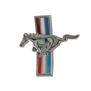 FORD MUSTANG 1964-1965 EMBLEME DE BOITE A GANTS INCURVE Glove box eblem curved SCOTT DRAKE C4ZB-65060A14-A