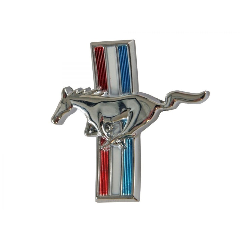FORD MUSTANG 1964-1965 EMBLEME DE BOITE A GANTS INCURVE Glove box eblem curved SCOTT DRAKE C4ZB-65060A14-A