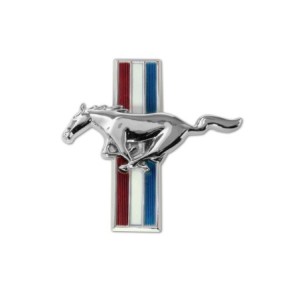 FORD MUSTANG 1965-1966 EMBLEME DE BOITE A GANTS PLAT Glove box emblem Flat SCOTT DRAKE C5ZB-65060A14-A