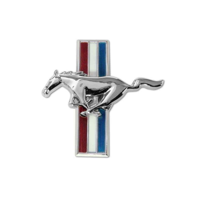 FORD MUSTANG 1965-1966 EMBLEME DE BOITE A GANTS PLAT Glove box emblem Flat SCOTT DRAKE C5ZB-65060A14-A