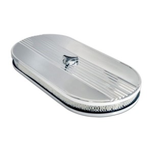 FORD MUSTANG 1964-1973 FILTRE A AIR V8 CHROME PLAQUE OVALE Air Cleaner V8 oval chrome plated SCOTT DRAKE S1MS-9600-CHR