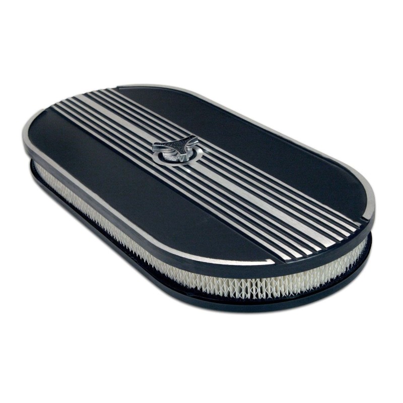 FORD MUSTANG 1964-1973 FILTRE A AIR OVALE SANS LOGO SIMPLE CARBURATEUR Air Cleaner oval without logo single carburetor SCOTT DRA