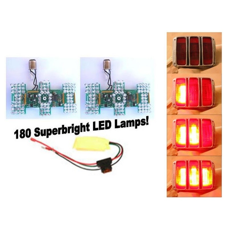 FORD MUSTANG 1964-1966 SYSTEME CONVERSION FEUX A LED SEQUENTIEL Led sequential tail light kit easy install SCOTT DRAKE SD-0005-U