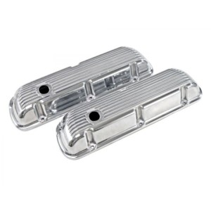 FORD MUSTANG 1964-1973 V8 260 289 302 351W PAIRE DE CACHE CULBUTEURS ALUMINIUM cal custom aluminium finned valve covers MR GASKE