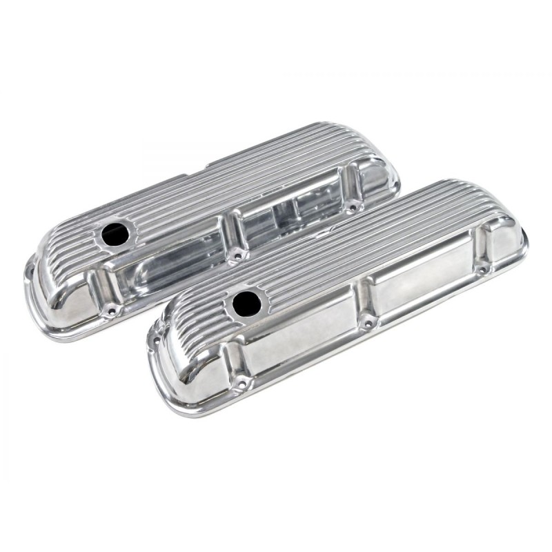 FORD MUSTANG 1964-1973 V8 260 289 302 351W PAIRE DE CACHE CULBUTEURS ALUMINIUM cal custom aluminium finned valve covers MR GASKE