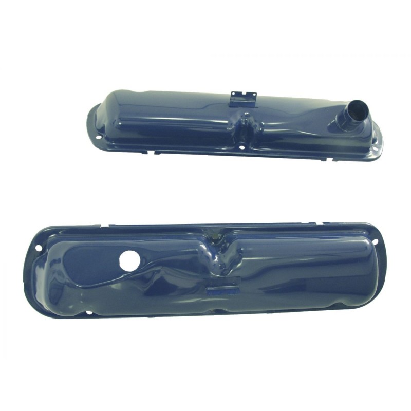 FORD MUSTANG 1965-1968 V8 260 289 302 COUVRE CACHE CULBUTEURS SMALL BLOCK ACIER PEINT BLEU small block valve covers blue SCOTT D
