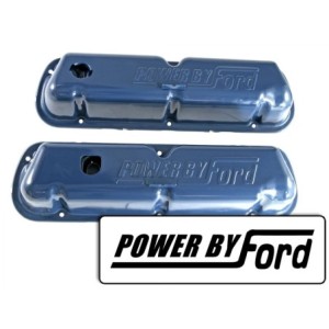 FORD MUSTANG 1968-1970 V8 289 302 351W CACHE CULBUTEURS OE SMALL BLOCK ACIER PEINT BLEU FONCE FORD Valve covers OR small block d