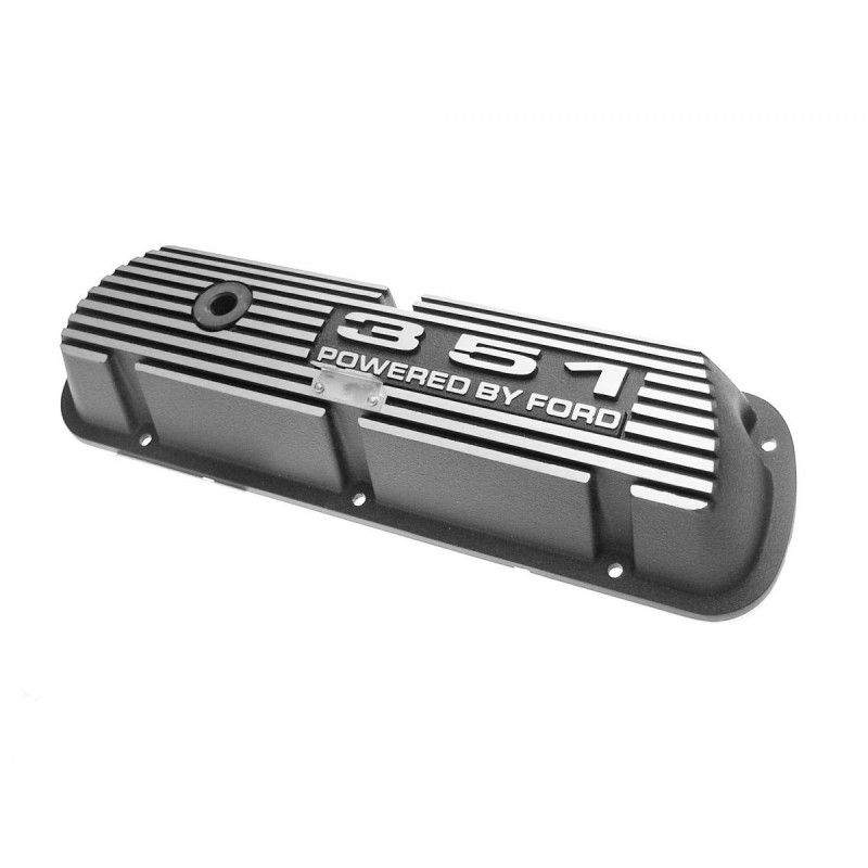 FORD MUSTANG 1964-1973 V8 351W PAIRE DE CACHE CULBUTEURS ALUMINIUM Aluminium valve covers pair SCOTT DRAKE 6A582-351