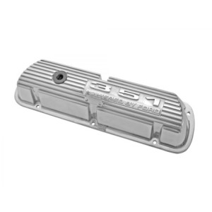 FORD MUSTANG 1964-1973 V8 351W PAIRE DE CACHE CULBUTEURS ALUMINIUM POLI Polished Aluminium valve covers pair SCOTT DRAKE 6A582-3