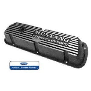 FORD MUSTANG 1964-1973 V8 260 289 302 351W PAIRE DE CACHE CULBUTEURS ALUMINIUM Aluminum Valve Cover Mustang Block Letters SCOTT