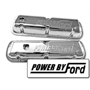 FORD MUSTANG 1968-1970 V8 260 289 302 351W PAIRE DE CACHE CULBUTEURS OE CHROME valve covers OE chrome SCOTT DRAKE C8OZ-6A582-C