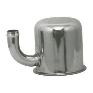 FORD MUSTANG 1964-1966 PUSH ON CAPSULE BOUCHON D HUILE AVEC TUBE COUDE POUR EMISSIONS CHROME oil cap push-on with elbow tube for