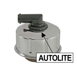 FORD MUSTANG 1968-1970 TWIST IN CAPUCHON BOUCHON D HUILE CHROME AVEC LOGO AUTOLITE Closed Emissions Oil Cap Chrome Finish SCOTT