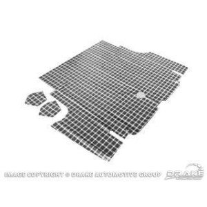 FORD MUSTANG 1967-1968 COUPE ET CABRIOLET TAPIS DE COFFRE coupe convertible trunk mat plaid SCOTT DRAKE TM-FM-CPCV-67P