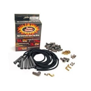 FORD MUSTANG 1964-1973 SET CABLES DE BOUGIES 8MM PERTRONIX HAUTE PERFORMANCE UNIVERSEL V8 NOIR High Performance 8mm Spark Plug W
