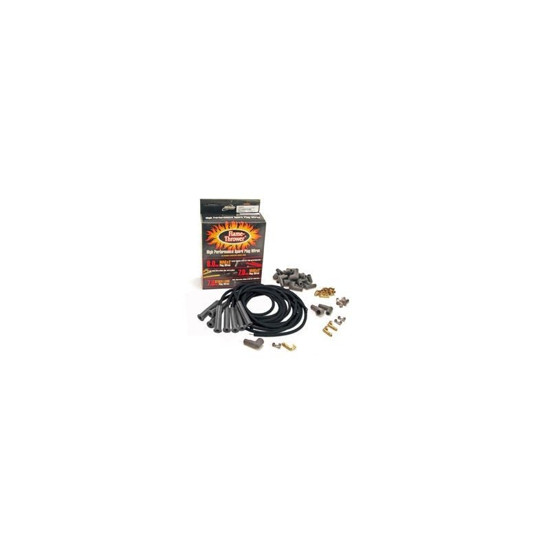 FORD MUSTANG 1964-1973 SET CABLES DE BOUGIES 8MM PERTRONIX HAUTE PERFORMANCE UNIVERSEL V8 NOIR High Performance 8mm Spark Plug W