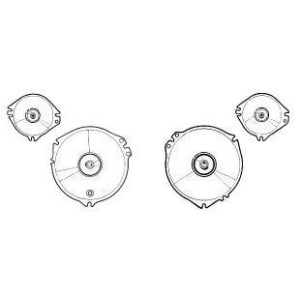 FORD MUSTANG 1967-1968 KIT VITRES TABLEAU DE BORD AVEC REMISE A 0 DU COMPTEUR JOURNALIER 4 VITRES Instrument Lens Set (with Tach