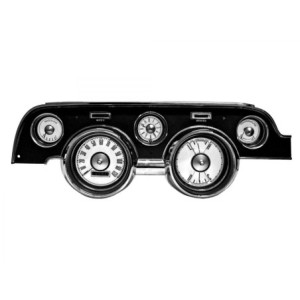 FORD MUSTANG 1967-1968 KIT COMPLET FOND DE COMPTEURS BLANC STANDARD SANS COMPTE TOURS white face gauge appliques 11 piece SCOTT