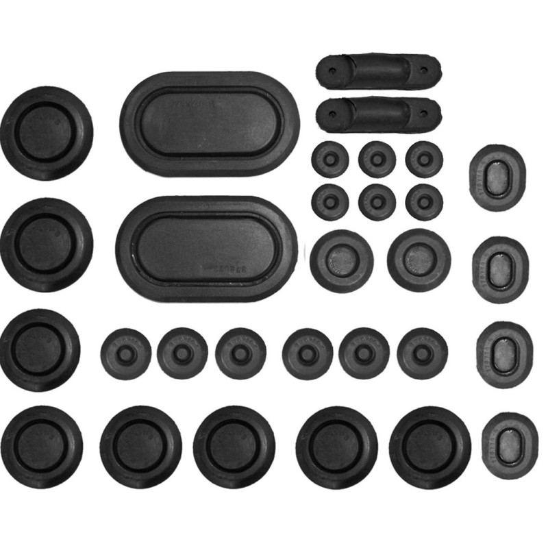 FORD MUSTANG 1964-1966 KIT 30 CAPUCHONS BOUCHONS OPTURATEURS DE CHASSIS Rubber gromet kit 30 pieces SCOTT DRAKE C5ZZ-6511135-K 3