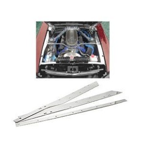 FORD MUSTANG 1964-1966 HABILLAGE INOX COMPARTIMENT MOTEUR Underhood stainless trim SCOTT DRAKE ACC-UHT-65