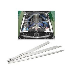 FORD MUSTANG 1967-1968 HABILLAGE INOX COMPARTIMENT MOTEUR Underhood stainless trim SCOTT DRAKE ACC-UHT-67