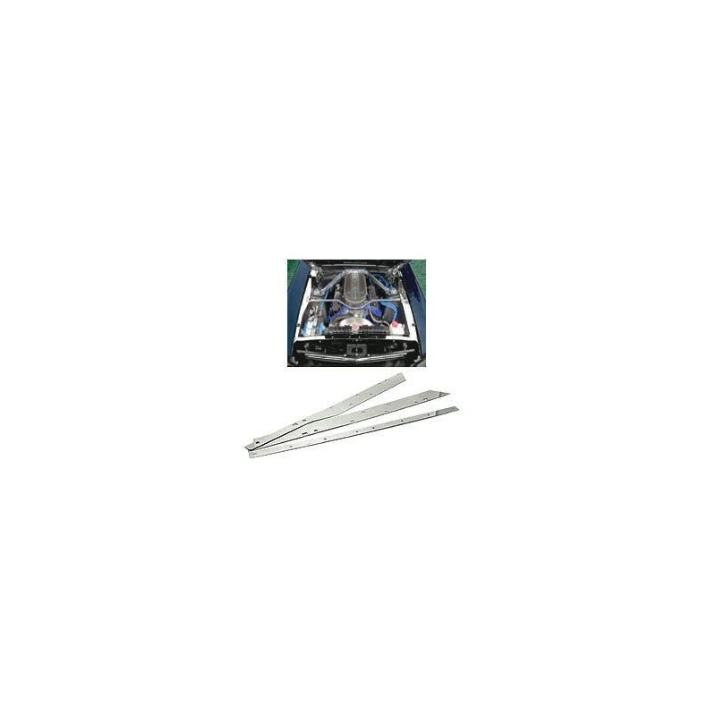 FORD MUSTANG 1969-1970 HABILLAGE INOX COMPARTIMENT MOTEUR Underhood stainless trim SCOTT DRAKE ACC-UHT-69