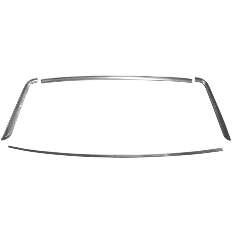 FORD MUSTANG 1967-1968 COUPE SET COMPLET CONTOUR DE VITRE LUNETTE ARRIERE INOX EFFET CHROME Rear Window Molding Set SCOTT DRAKE