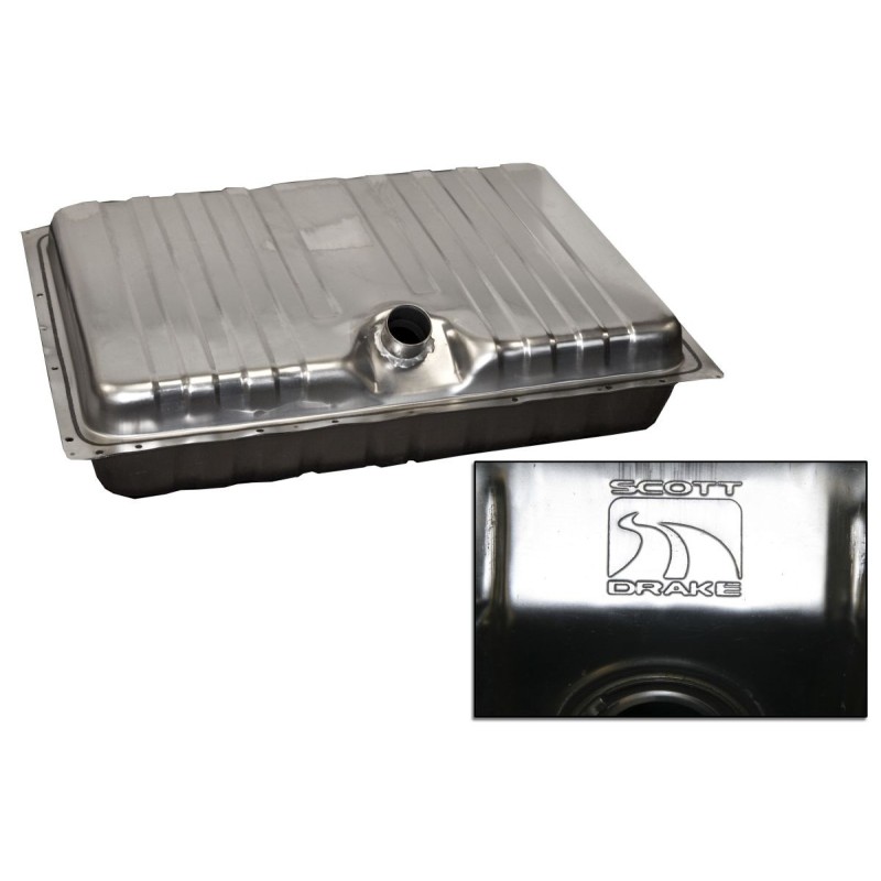 FORD MUSTANG 1970 RESERVOIR INOX DE CARBURANT D ESSENCE 83 LITRES AVEC BOUCHON DE VIDANGE 22 gallon Stainless steel fuel tank wi