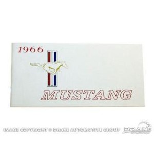 FORD MUSTANG 1966 MANUEL D UTILISATEUR DE BOITE A GANTS Owners manual SCOTT DRAKE OM-66 - DERNIERS EXEMPLAIRES AVANT ARRET DE LA