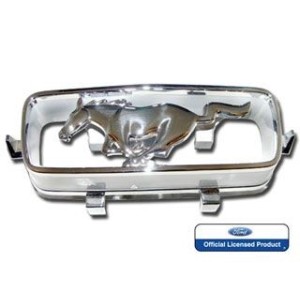 FORD MUSTANG 1966 GT GRILLE EMBLEME CHROME CHEVAL VERSION UNIQUEMENT AVEC FOG LIGHT gt Grill Corral and Hose SCOTT DRAKE C6ZZ-82