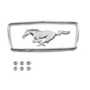 FORD MUSTANG 1968 LOGO CALANDRE CHEVAL ET CERCLAGE CHROME Grill corral and hose set SCOTT DRAKE C8ZZ-8213-224-A