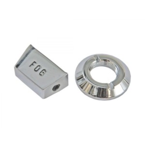 FORD MUSTANG 1965-1967 BOUTON ET CERCLAGE D INTERRUPTEUR CHROME FEUX DE CALANDRE fog lamp switch knob and bezel SCOTT DRAKE C5ZZ