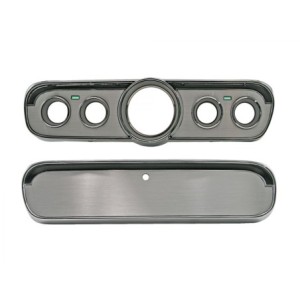 FORD MUSTANG 1965-1966 INSERTS DE BOITE A GANTS ET TABLEAU DE BORD AVEC ALUMINIUM BROSSE Instrument Panel and Glove Box with Bru