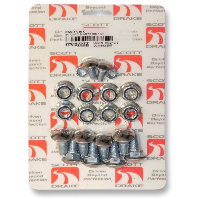 FORD MUSTANG 1964-1970 VIS DE PARE CHOC Bumper bolt kit standard 20 piece kit SCOTT DRAKE C5ZZ-17758-K