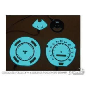 FORD MUSTANG 1971-1973 Standard Electro Luminescent Panels 5 piece SCOTT DRAKE D1ZZ-10890-GLO