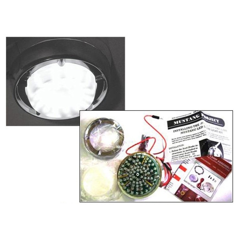 FORD MUSTANG 1964-1970 PLAFONNIER A A LED led dome light assembly SCOTT DRAKE SD-DOME-LED-WH