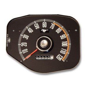 FORD MUSTANG 1969 COMPTEUR DE VITESSE NOIR Speedometer black face SCOTT DRAKE C9ZF-17265