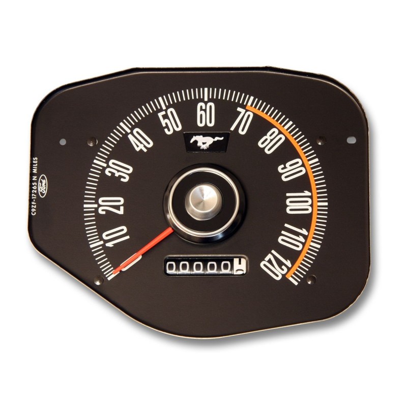 FORD MUSTANG 1969 COMPTEUR DE VITESSE NOIR Speedometer black face SCOTT DRAKE C9ZF-17265