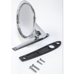 FORD MUSTANG 1967-1968 RETROVISEUR FIN ROND GAUCHE CONDUCTEUR Show quality custom long base mirror SCOTT DRAKE C3RZ-17696-LB