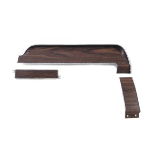 FORD MUSTANG 1968 SET DE TABLEAU DE TABLEAU DE BORD HAUT BAS CENTRE GRAIND DE BOIS dash trim set (upper/center/lower) deluxe woo