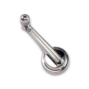 FORD MUSTANG 1965-1967 POIGNEE DE FENETRE LEVE VITRE ARRIERE CHROME quarter window crank late SCOTT DRAKE C5ZZ-6530322-A FM-BW01