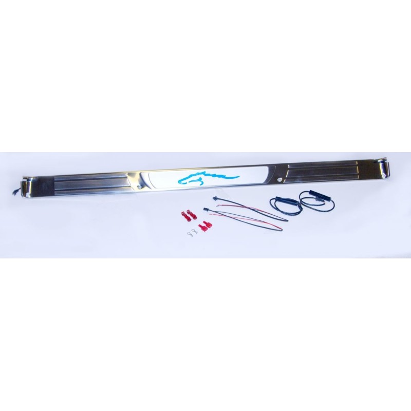 FORD MUSTANG 1964-1968 COUPE ET FASTBACK SET DE BARRES DE SEUIL LEGERES AVEC LUMIERE Coupe and fastback Lighted Sill Plates SCOT