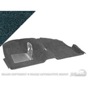 FORD MUSTANG 1965-1966 COUPE KIT COMPLET DE MOQUETTE AVANT + ARRIERE TEAL FONCE 80% NILON 20% RAYON Carpet underlayment Dark Tea