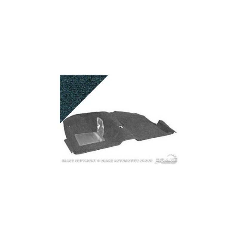FORD MUSTANG 1965-1966 COUPE KIT COMPLET DE MOQUETTE AVANT + ARRIERE TEAL FONCE 80% NILON 20% RAYON Carpet underlayment Dark Tea