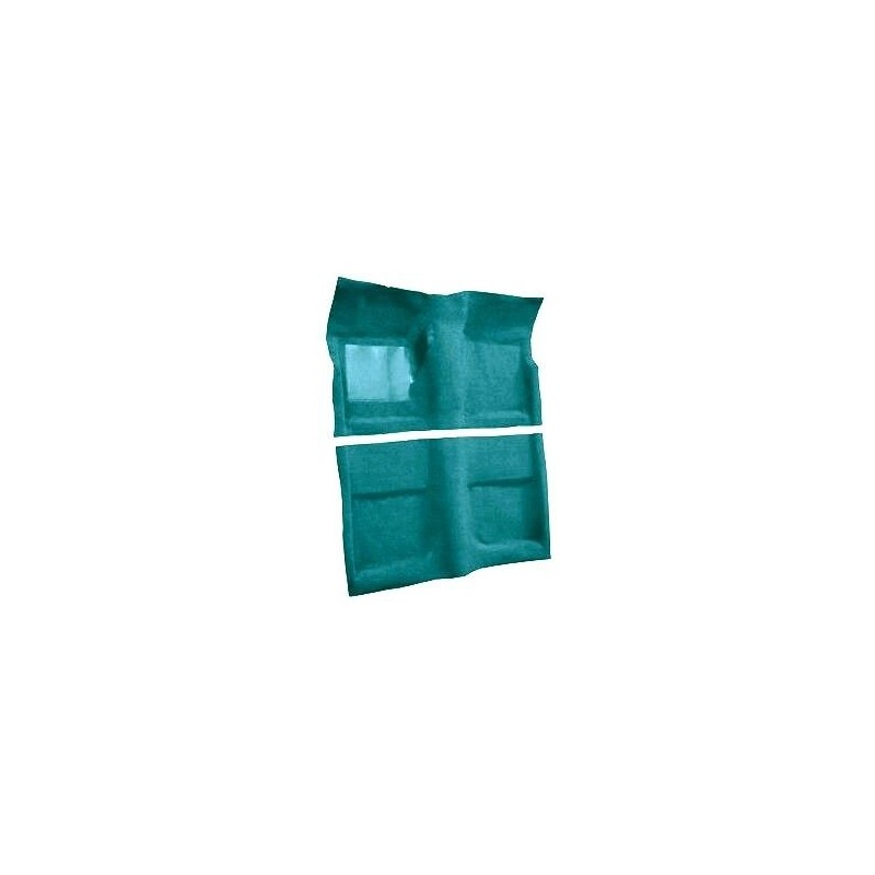 FORD MUSTANG 1965-1968 COUPE KIT COMPLET DE MOQUETTE AVANT + ARRIERE BLEU TURQUOISE 80% NILON 20% RAYON Carpet underlayment kit