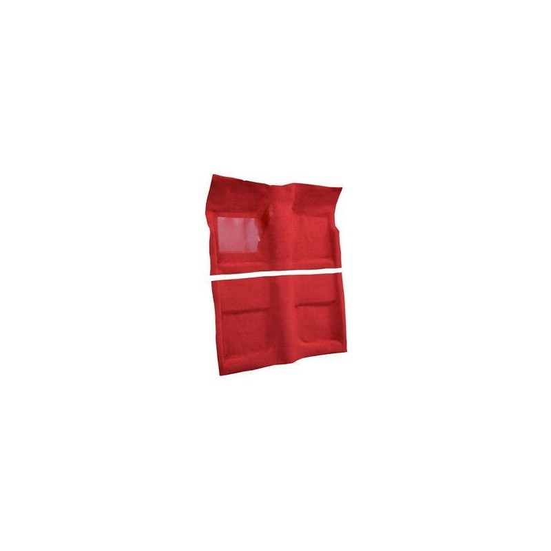 FORD MUSTANG 1965-1968 COUPE KIT COMPLET DE MOQUETTE AVANT + ARRIERE ROUGE 80% NILON 20% RAYON Carpet underlayment kit Red SCOTT