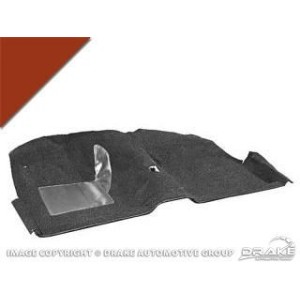 FORD MUSTANG 1965-1968 COUPE KIT COMPLET DE MOQUETTE AVANT + ARRIERE BRAISE 80% NILON 20% RAYON Carpet underlayment kit Dark emb