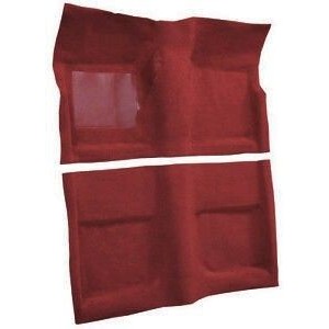 FORD MUSTANG 1965-1968 COUPE KIT COMPLET DE MOQUETTE AVANT + ARRIERE ROUGE BORDEAUX 80% NILON 20% RAYON Carpet underlayment kit