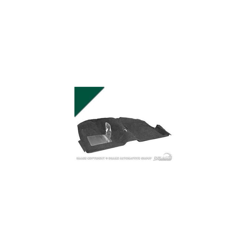 FORD MUSTANG 1969-1970 SPORTSROOF FASTBACK KIT MOQUETTE COMPLETE AVANT + ARRIERE MOULES VERT FONCE Molded carpet kit dark green